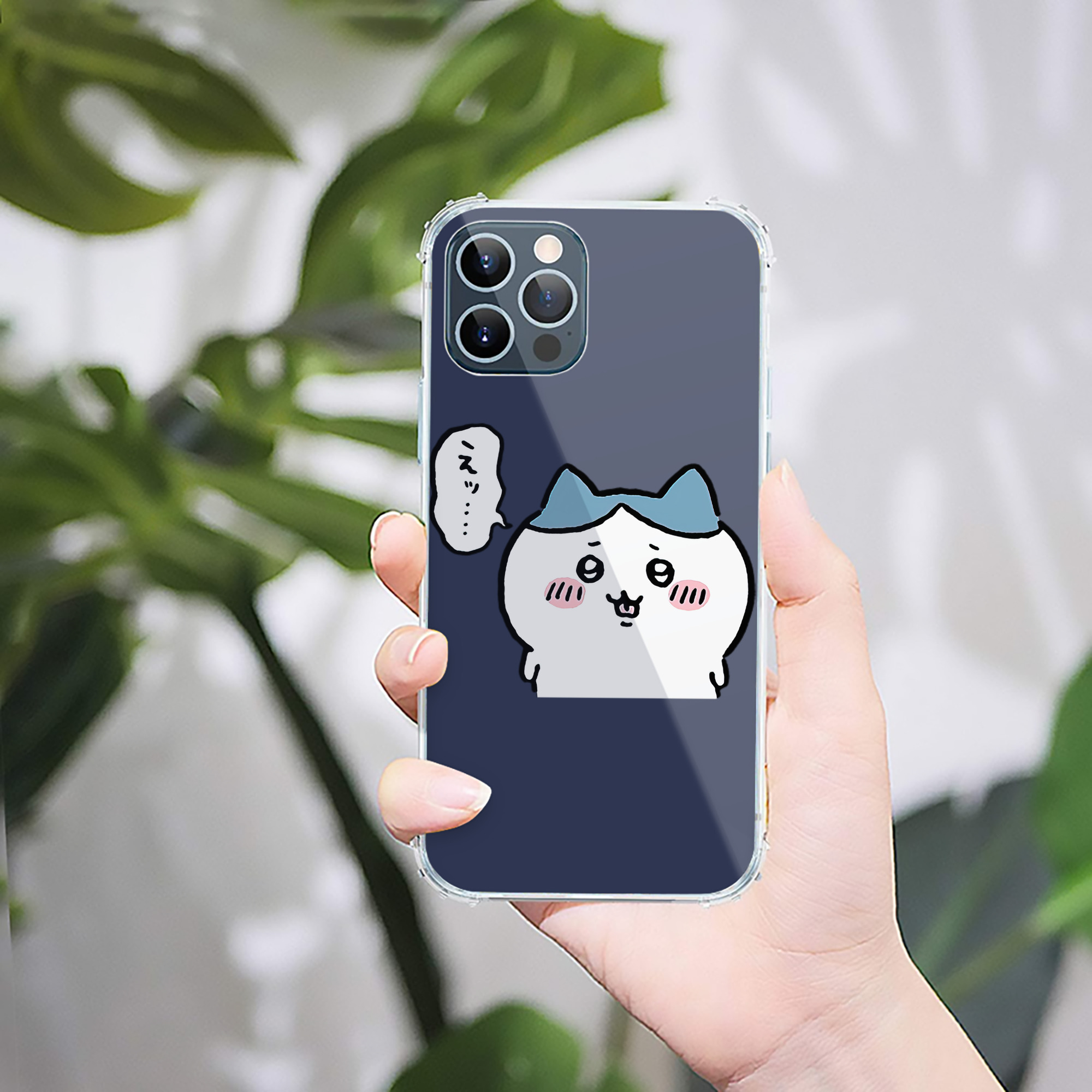 （画像用） ちいかわ ハチワレ Chii-kawa hachiware 【iPhone 12シリーズ対応】透明スマホケース（クリアソフトケース）